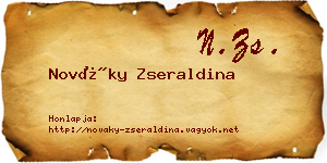 Nováky Zseraldina névjegykártya